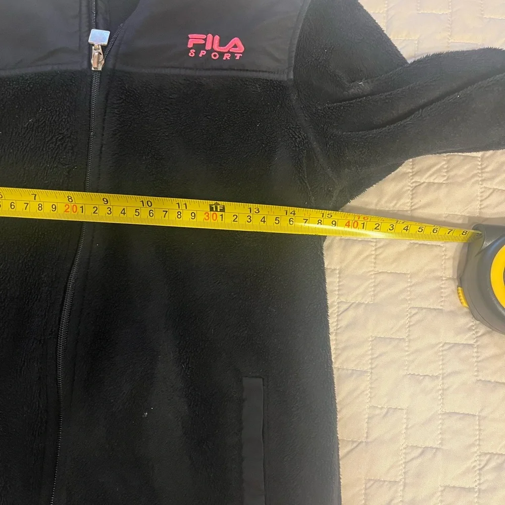 Fila Sport Black Fleece Jacket kids size XS/S 7/8
